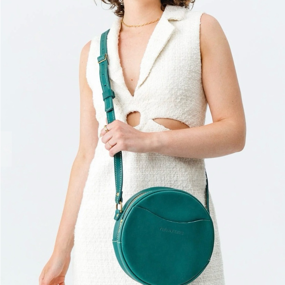 Portland Leather Teal Crossbody Bag